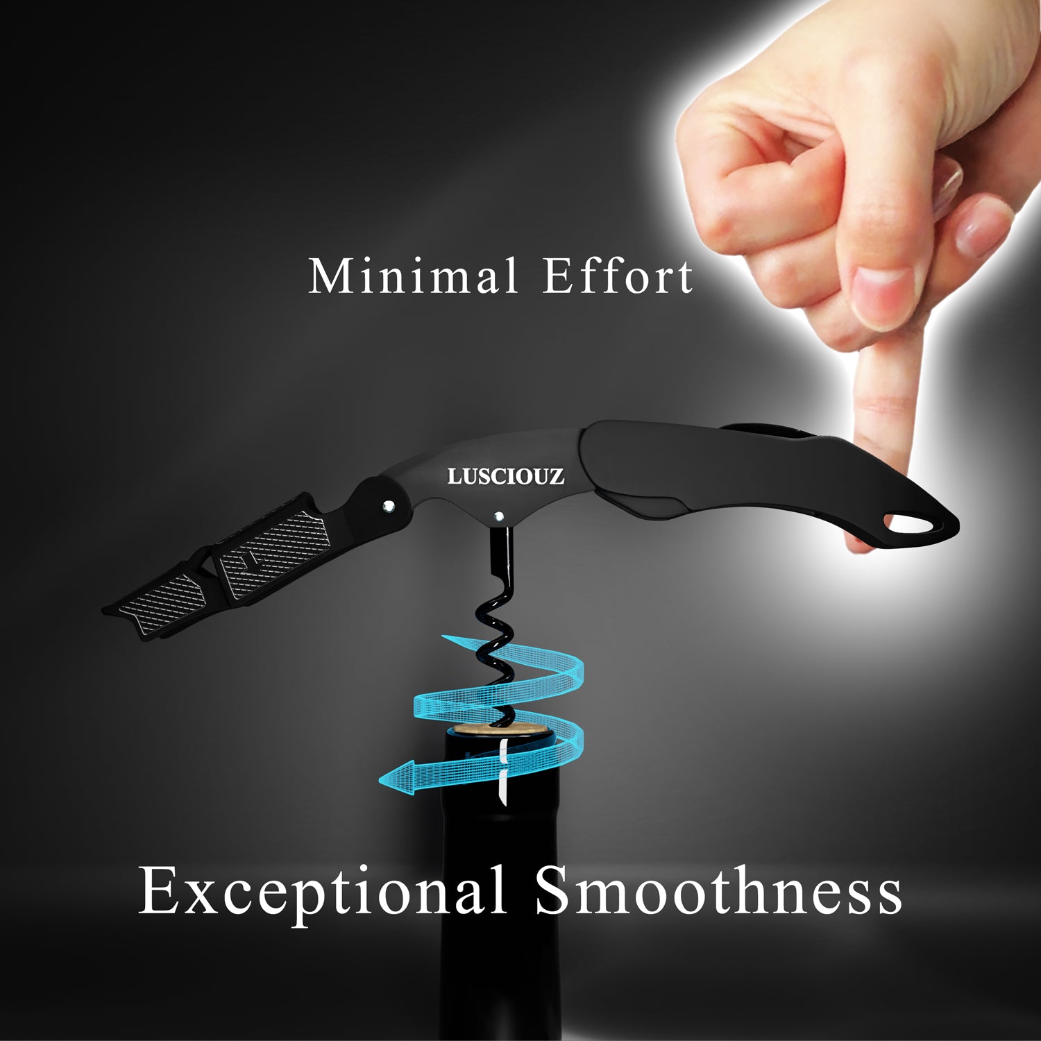 LUSCIOUZ Zero Resistance Corkscrew  (BK) (B)